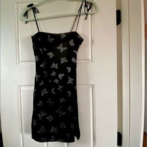 motel black butterfly dress